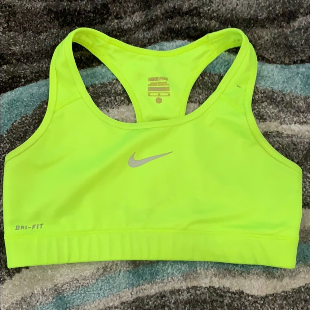 Nike Dri-Fit neon sports bra